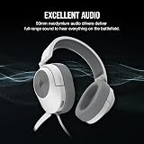 Corsair HS55 Stereo Gaming Headset White Leatherette Memory Foam Ear Pads view 2