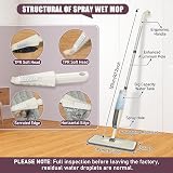 MEXERRIS Spray Mop with 3 Reusable Pads 300ml Bottle Floor Cleaner view 4