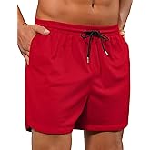 Babioboa Men's Shorts Gym Quick Dry Athletic Workout Sports Lightweight Running Shorts with Zip Pocket & Towel Loop