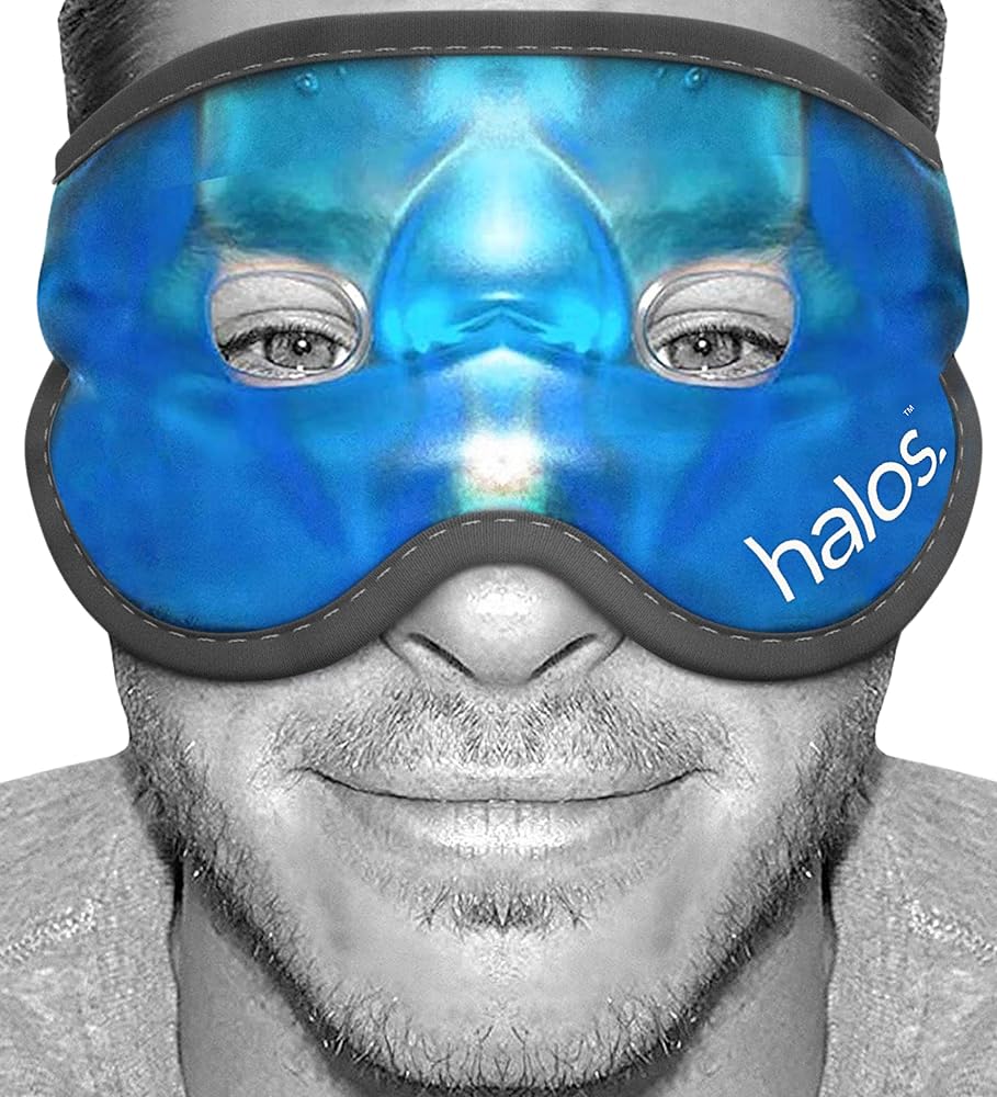 MyHalos Cooling Gel Eye Mask, Cold Ice Pack for Puffy Eyes & Dark Circles | Instant Relief for Puffy Eyes & Dark Circles, Reu