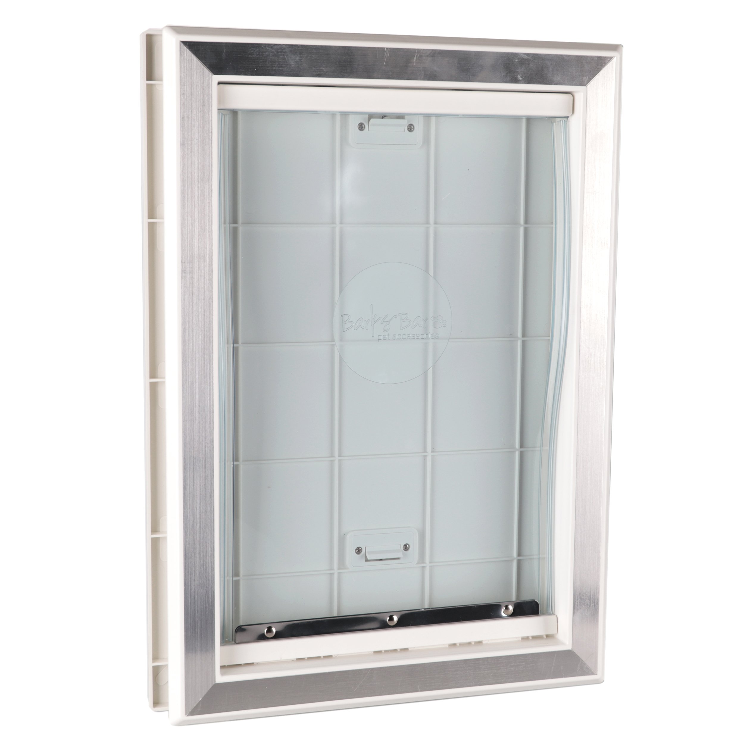 BarksBar Large Plastic Dog Door With Aluminum Lining 10.5 by 15