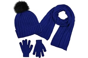 POLAR WEAR Polarwear Boys Hat,scarf & Glove Set-Kids Cold Weather Winter Accessories-Childrens 3 Pc Beanie Set-Big Boys Hat Scarves sets