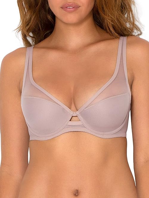 Smart & Sexy Women's Plunge Bra, Bark (Mesh), 34D