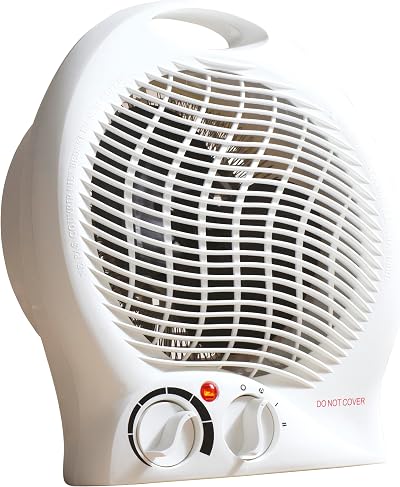 Daewoo 2000W Upright Fan Heater with Thermostat and Safety Cut Out