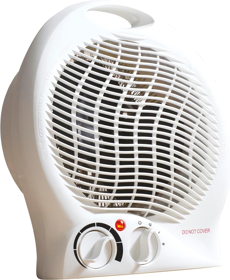Daewoo 2000W Upright Fan Heater with Thermostat and Safety Cut Out