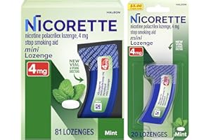 Nicorette 4 mg Mini Nicotine Lozenges to Help Stop Smoking - Mint Flavored Stop Smoking Aid, 101 Count