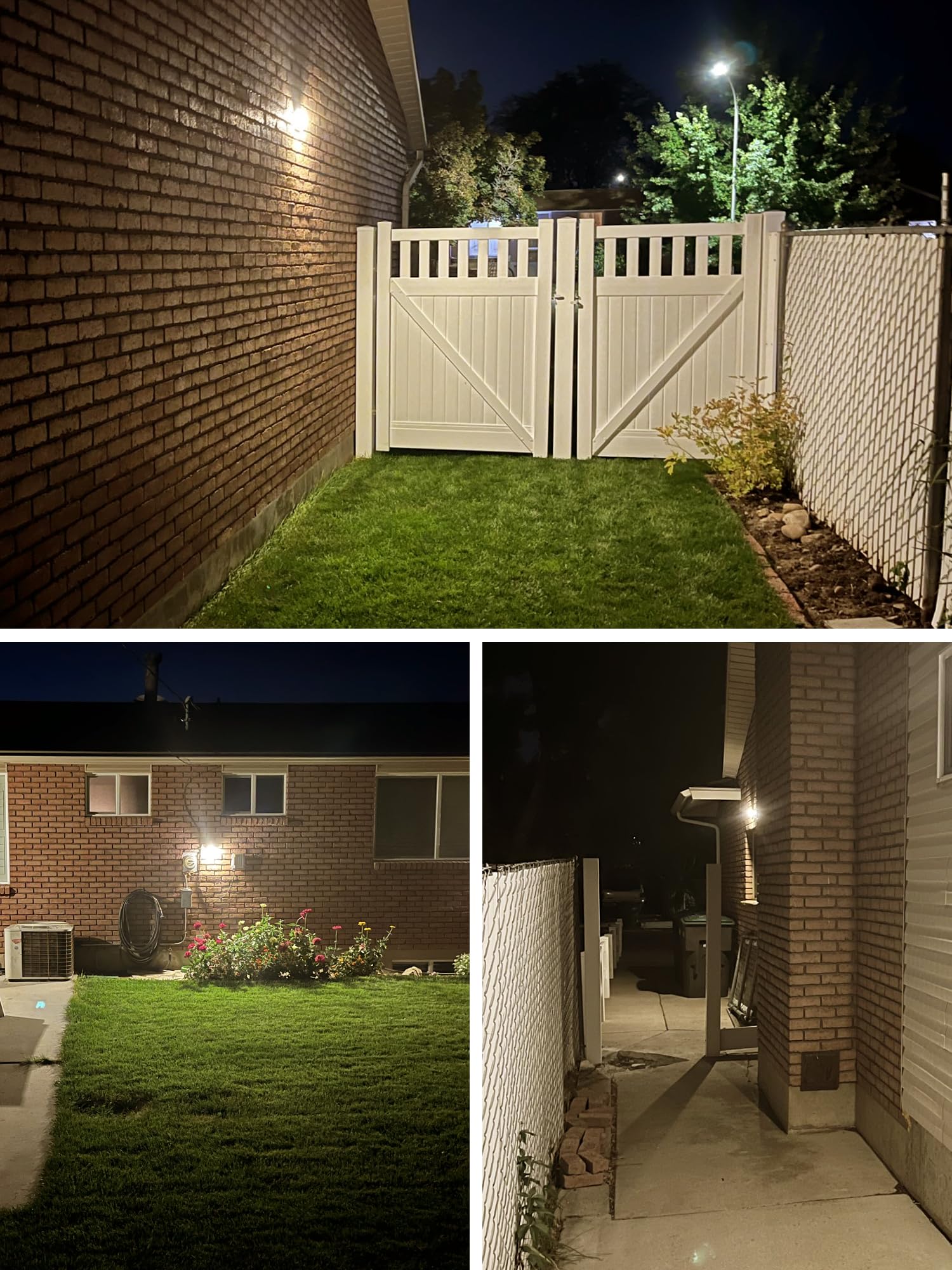 Solar Motion Lights Outdoor 6 Pack, 188 LED/3 Modes, Motion Sensor Outdoor Light, IP65 Waterproof 270° Lighting, Solar Powered Security Flood Lights for Outside Yard Garden Wall(Warm White)