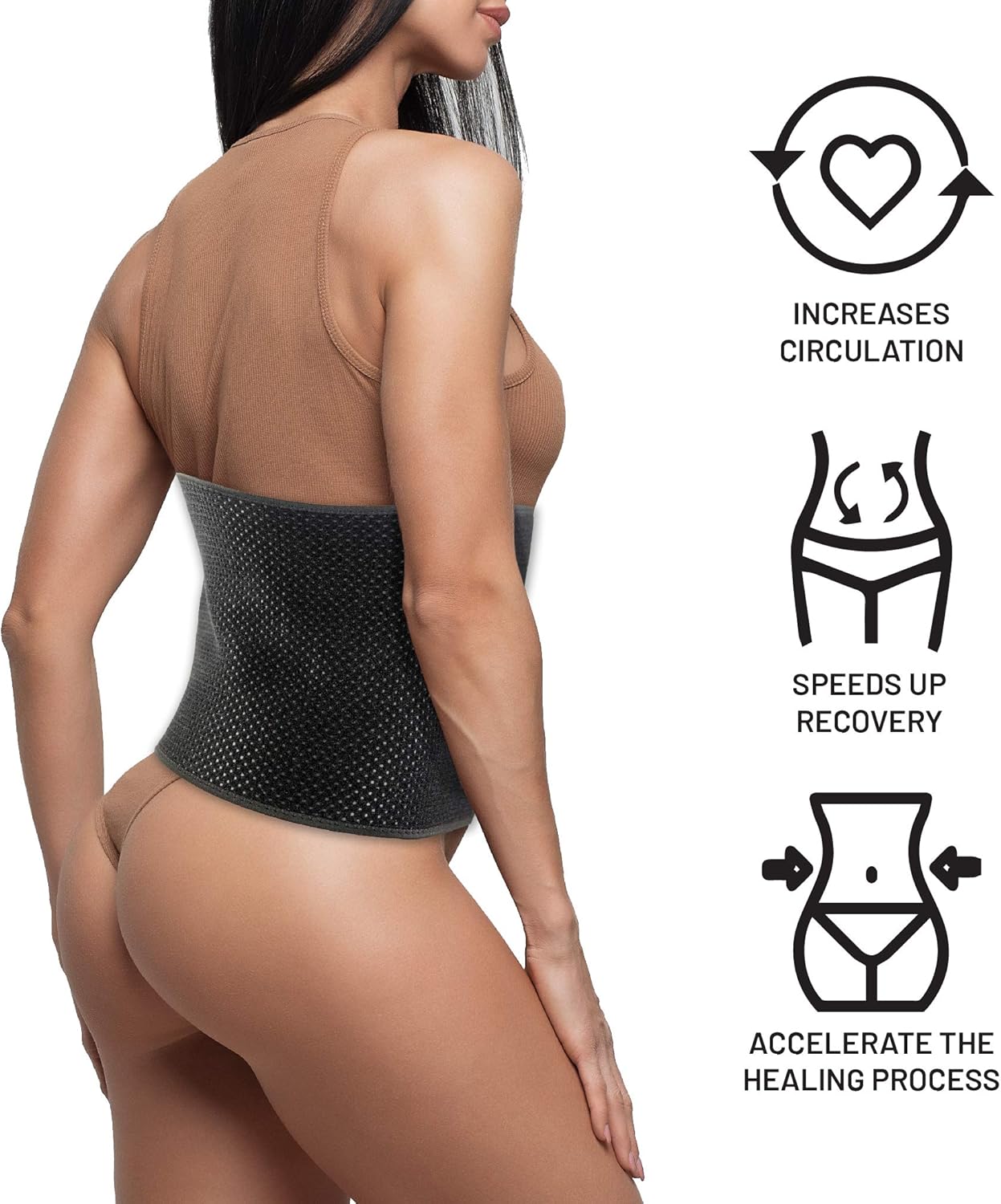 Everyday Medical Abdominal Binder Post Surgery – with Bamboo Charcoal Accelerate Healing and Reduce Swelling After C-Section, Abdomen Surgeries, Tummy Tuck, Bladder & Gastric Bypass Belly Girdle: Health & Personal Care