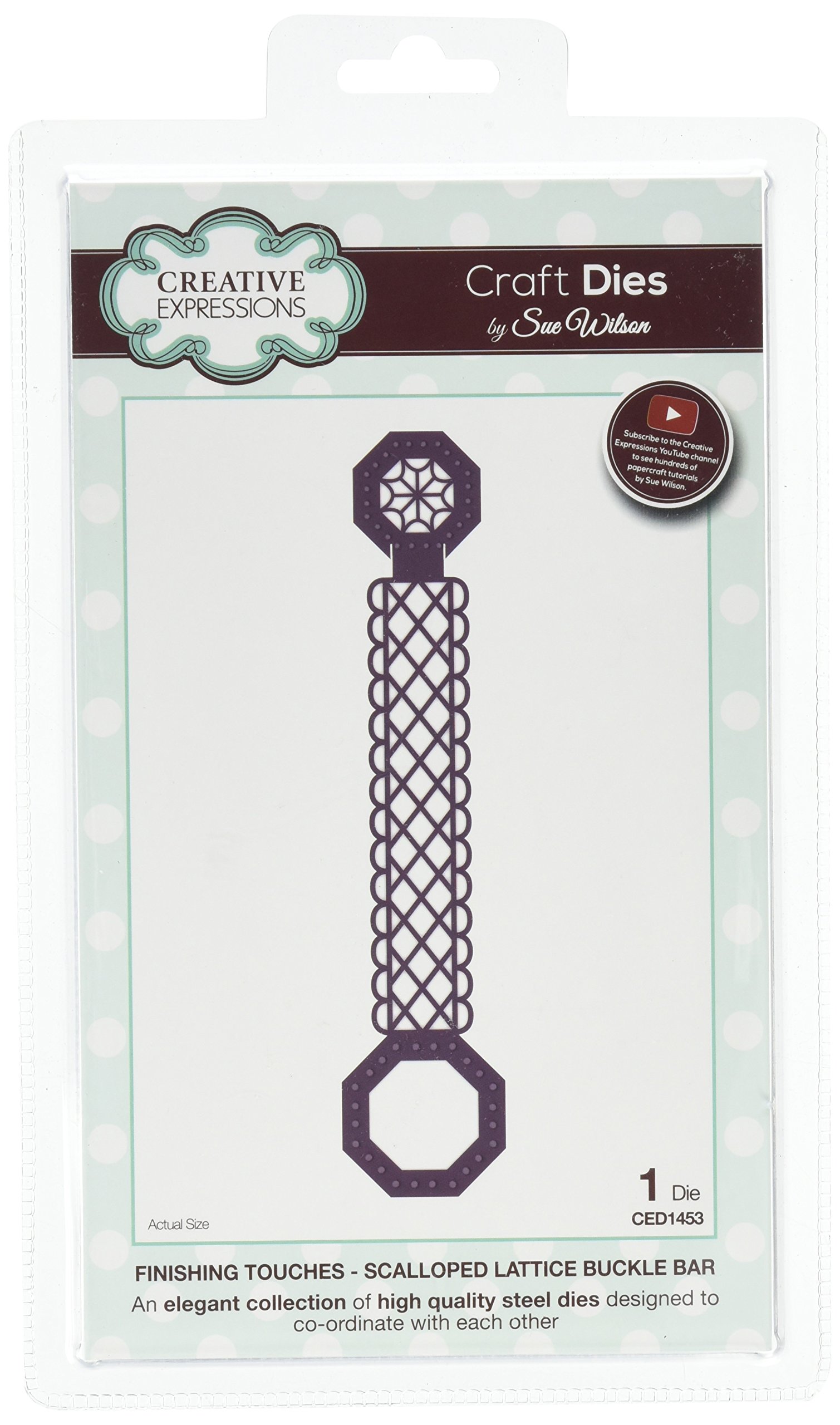 Sue Wilson Scalloped Lattice Buckle Bar, Metal, 1 die