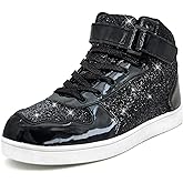 Wooowyet Glitter Shoes Kids High Top Sneakers for Boys Girls Gift Party Birthday Christmas Halloween