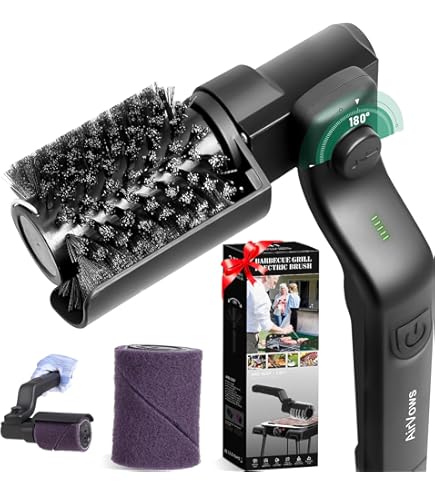 2 In 1 Electric Grill Brush, Rechargeable Barbecue Grill
