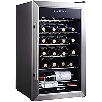 Wine Fridge, Kalamera 24 Bottle Compressor Wine Refrigerator - Mini Fridge, Single Zone, with Glass Door for Red, White…