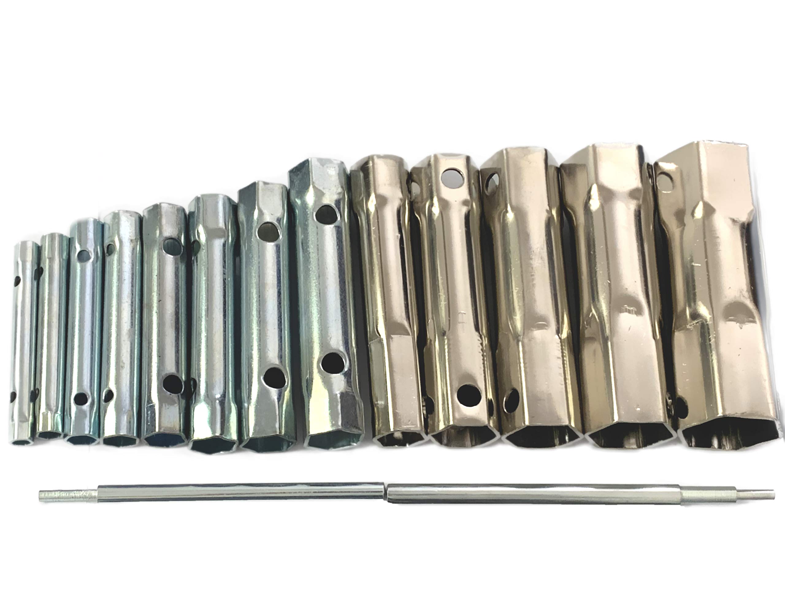 15Pcs Plumber Back Nut Tap Spark plug Spanner Duel-ended Wrench Socket Set 6-37mm