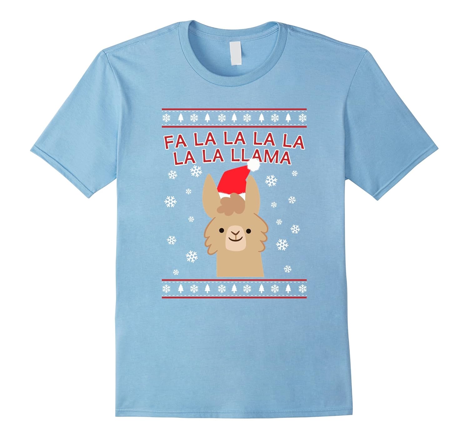 Fa La La Llama Shirt Funny Llama Ugly Christmas Sweater Gift-Rose