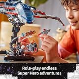 LEGO Marvel Quinjet 76325 Avenger Plane with 5 Minifigures Iron Man Black Widow view 6