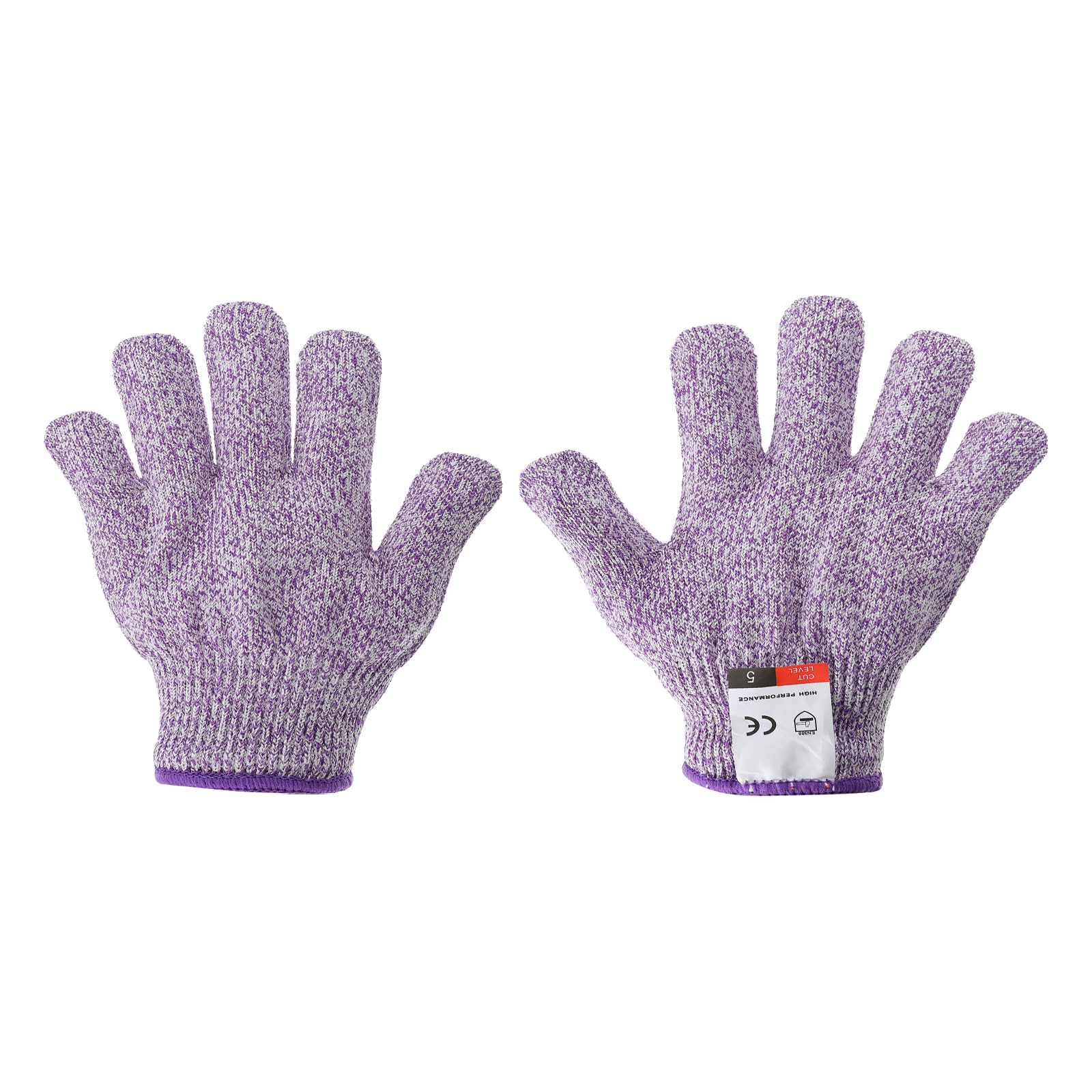 PATIKIL Cut Resistant Gloves, 1 Pair Level 5 Protection Anti Cutting Gloves Cut Proof Gloves for Kitchen Wood Carving Working, XX-Small, Purple