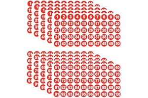10 Sheets Number Stickers 5 Sets of 1-100 Vinyl Number Sticker Waterproof Labels for Sorting Organizing Storage Boxes Lockers