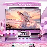 Divoom Times Gate WiFi Pixel Art Display 128x128 IPS Clock Pink view 3
