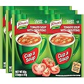 Knorr Tomato Soup Mix with Croutons 1.52oz (3x2 Packs for 6 Pouches Total)| Delicious, Warm, and Ready in Minutes!
