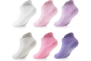 LA ACTIVE Non Slip Grip Ankle Boys and Girls Socks with Non Skid for Babies Toddlers and Kids Back to School