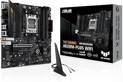 ASUS TUF GAMING A620M-PLUS WIFI Motherboard MATX DDR5 DP HDMI AMD Chipset