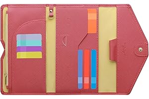 ZOPPEN Mulit-purpose Rfid Blocking Passport Holder Travel Wallet (Ver.4) Passport and Vaccine Card Holder ComboTri-fold Document Organizer Travel Essentials