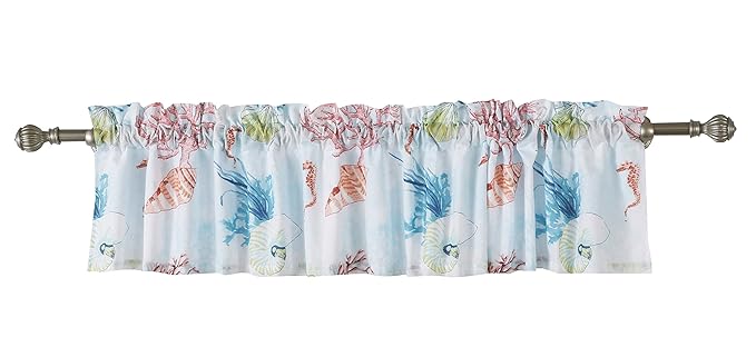 Barefoot Bungalow Sarasota Window Valance, One Size, Multicolor