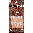 Gold Finger Full Cover White French Design Press on Nails Ready to Wear Gel Manicure Long Nails, Salon Result, Long lasting D