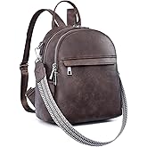 Lexiyat Small Backpack Purse for Women Leather Mini Convertible Designer Backpack Travel Shoulder Fashion Bag Coffee