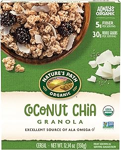 Nature's Path Organic Coconut Chia Granola, 12.34 oz (Pack of 1), Non-GMO