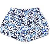 iscream + Corey Paige Designs Big Girls Fun Print Silky Soft Plush Shorts - Live Brightly Collection