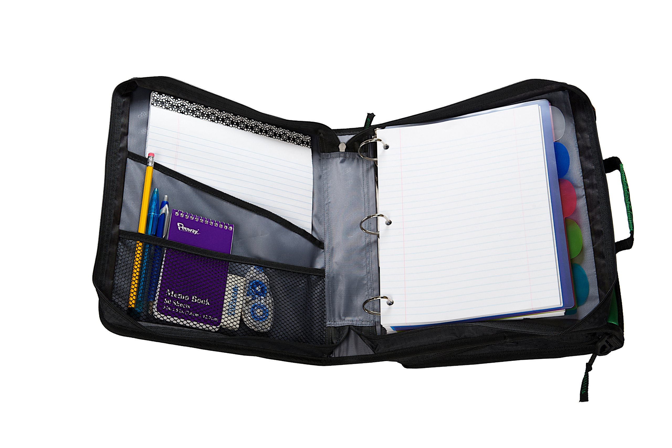 Caseit ZBinder TwoinOne 1.5Inch DRing Zipper Binders, Blue, Z176