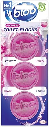 Bloo In Cistern Triple Blocks Rose with Pink Water Technology 4 Week Block view 1