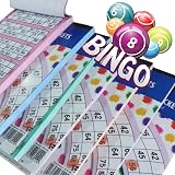 ZEBTON Bingo Books 600 Game Tickets 6 Game Assorted Colors Stationary Fun view 5