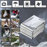 MIXIAO Survival First Aid Blanket Insulating Reflective Silver 130x210cm view 2