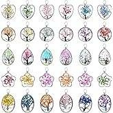 YionZian 20Pcs 5Styles Dried Flower Tree Pendant Plant Pressed Flower Charms Mix Lacework Transparent Resin Beads Charms for DIY Necklace Bracelet Jewelry Making