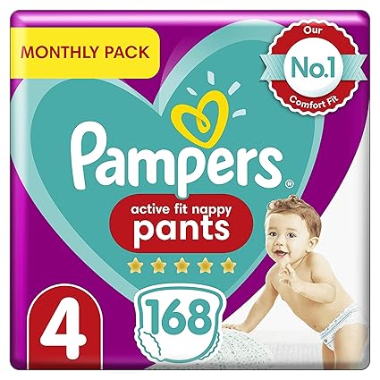 pampers pants 4 monthly pack