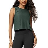 ODODOS Women's Performance Tank Ultra Soft odSTRATUM Tech Sleeveless Tee Shirts High Crew Neck Pullover Top