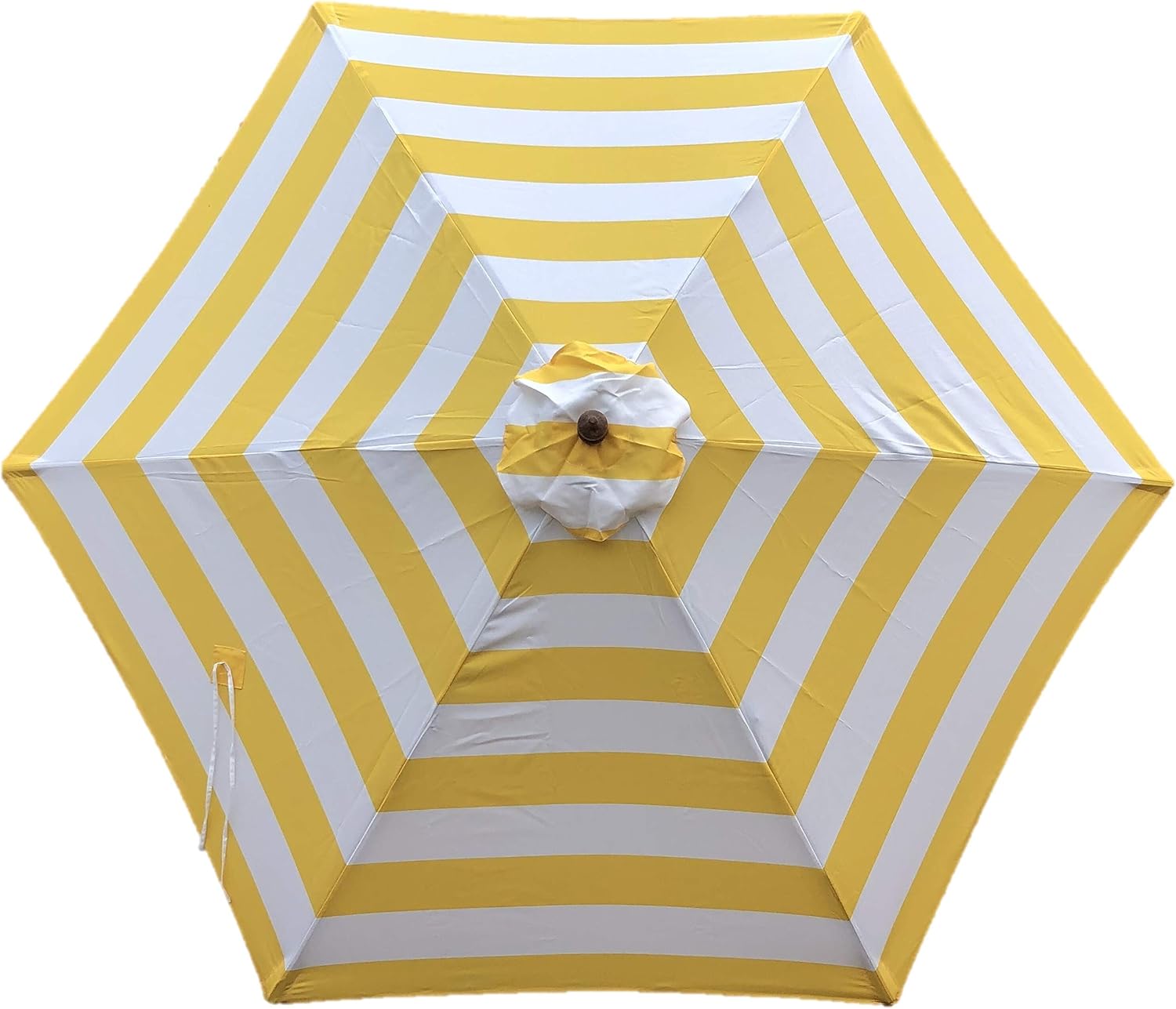 Amazon Com Formosa Covers 9ft Market Patio Umbrella 6 Rib Replacement Canopy Yellow Cabana Stripe Garden Outdoor