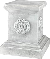 Design Toscano English Rosette Plinth Base 33 cm Polyresin Antique Stone view 6