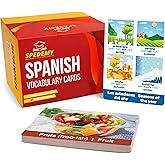 Spanish Vocabulary Cards for Kids & Adults Beginners - 276 Bilingual Study Cards 720 Words with Interactive Web Learning Portal: Native Audio, 4-Step Quizzes, Typing Games - Learning Resource