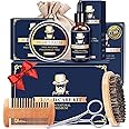 Gifts for Men - Beard kit for Men Gift Set with Beard Oil, Beard Balm, Beard Brush & Comb, Scissors - Anniversary & Birthday 