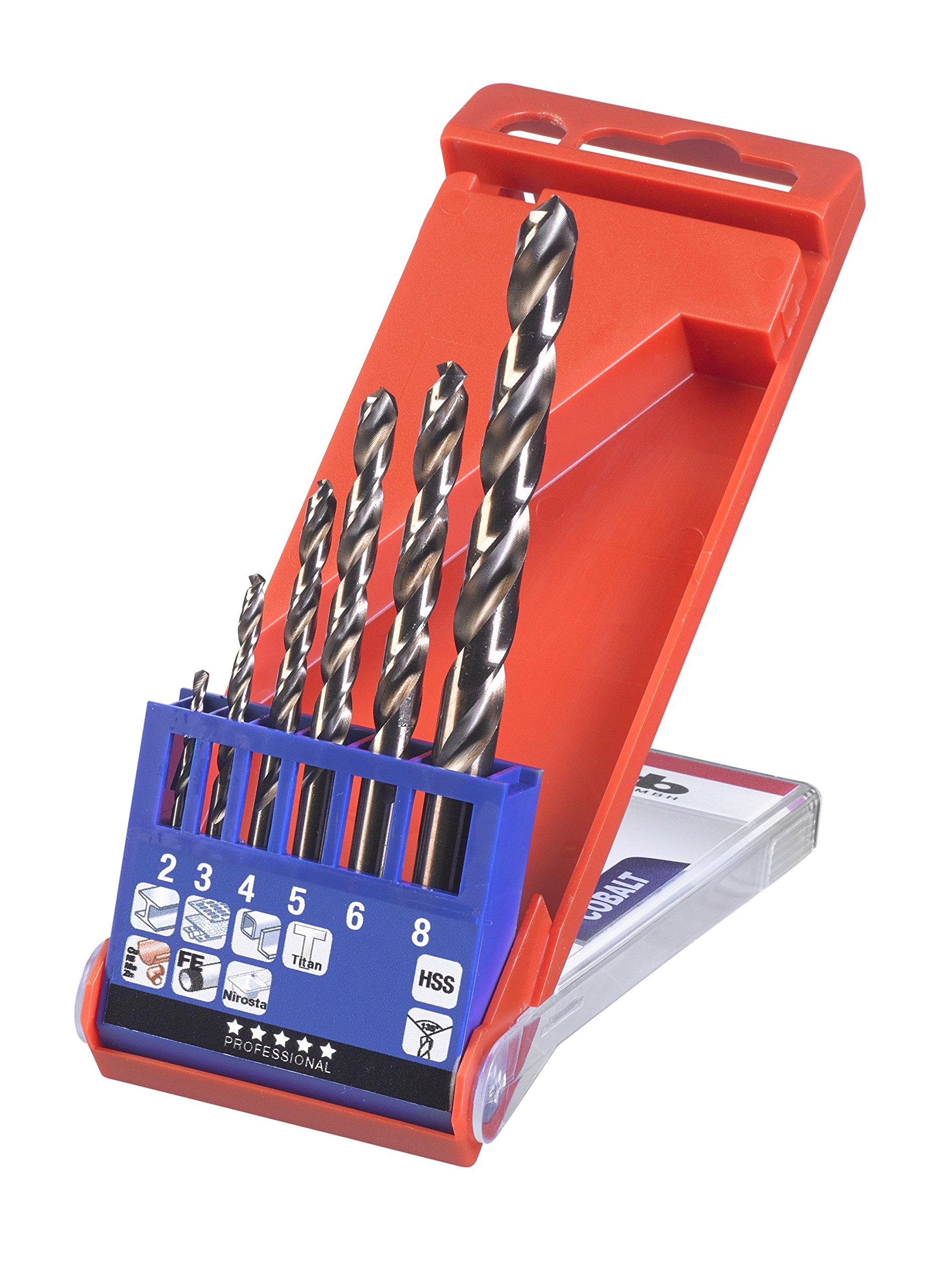 Kwb HSS-E Metal Drill Bit Set - Drill Bit Set, 6 Pieces with Cobalt Alloy