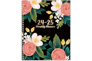 FETEULO 2024-2025 Monthly Planner - Monthly Planner 2024-2025, Jan 2024 - Dec 2025, 9" x 11" 2024-2025 Monthly Calendar, 2 Year Planner with Monthly Tabs, Flexible Cover,Twin-Wire Binding, Perfect Organizer