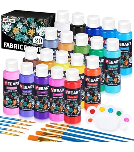 Amazon Pintura Textil Kit De Pintura Para Tela 24 Colores