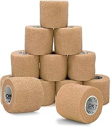 OK TAPE 12 Rolls Self Adhesive Bandage