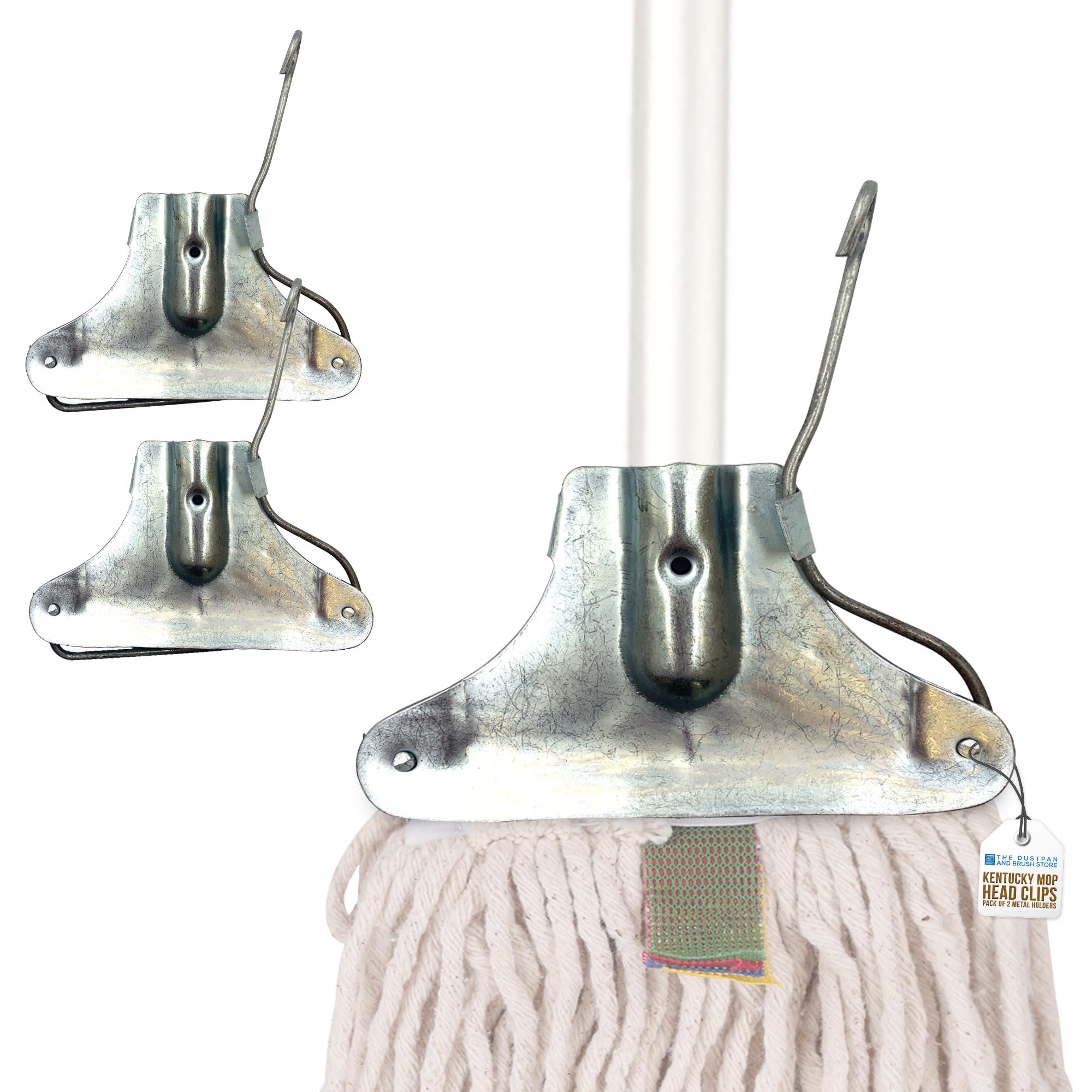 2-Pack Metal Kentucky Mop Clip – Kentucky Mop Head Clip for Secured Attachment Between Mop Heads Replacement and Kentucky Mop Handle