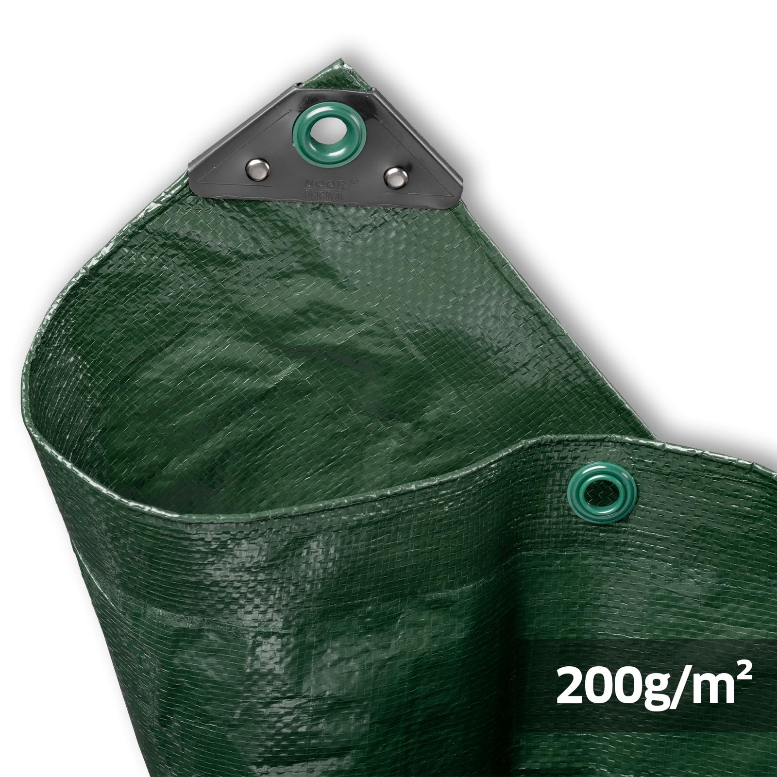 Noor Tarpaulin, 200 g/m², 6.00 x 8.00 m, Color: green, PP/PE