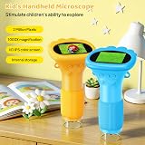 Ashfly Kids Microscope 2" HD Screen Portable USB Mini Camera 3 Lights Orange view 4