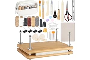 pamctry 50 Pcs Book Binding Kits for Beginners - Complete DIY Kit with Tools & Instructions, 11.6 x 7.8 Inches